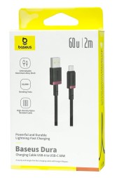 Usb Кабель-зарядка TYPE-C Baseus Dura Series 60W 2м (P10377802U01-03) черно-красный