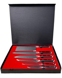 Набор Кухонных Ножей 6 шт. из Дамасской Стали Spetime Damascus 6-Pieces Kitchen Knife Set черный