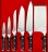  Набор Кухонных Ножей 6 шт. из Дамасской Стали Spetime Damascus 6-Pieces Kitchen Knife Set черный