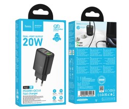 Сетевое зар. устр. Hoco N61 1USB/1С PD/QC3.0 3A 20W черное