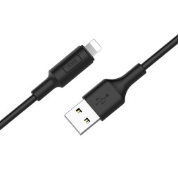 Usb Кабель-зарядка Lightning Hoco X25 Soarer 2A 1м силиконовый чёрный