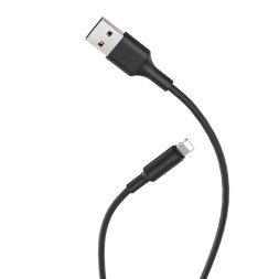 Usb Кабель-зарядка Lightning Hoco X25 Soarer 2A 1м силиконовый чёрный