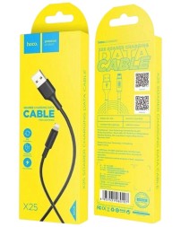 Usb Кабель-зарядка Lightning Hoco X25 Soarer 2A 1м силиконовый чёрный