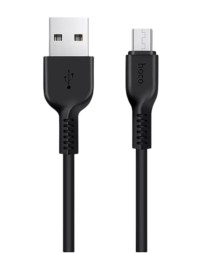Usb Кабель-зарядка Micro Hoco X20 Flash 2.4A 1м силиконовый черный
