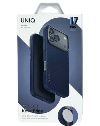 Накладка для i-Phone 17 Pro Uniq Keva Edge Magsafe синяя