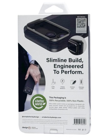  Накладка для i-Phone 17 Pro Uniq Keva Edge Magsafe синяя