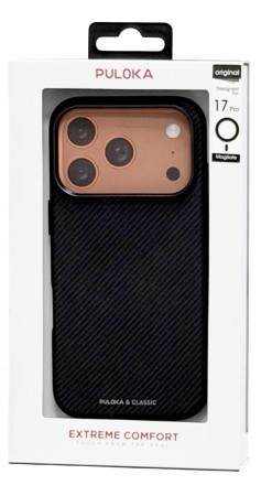  Накладка для i-Phone 17 Pro Puloka Classic Magsafe черный