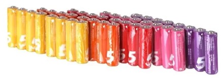 Батарейки ZMI Rainbow ZI5 тип AA 40 шт цветные