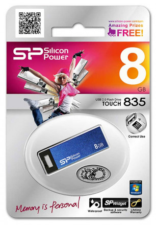 USB флеш накопитель Silicon Power 8GB Touch 835 Blue