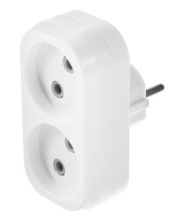 Сетевой разветвитель Smartbuy 2 розетки (без заземления) белый