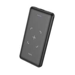 Powerbank с беспроводной зарядкой Hoco J50 10000mAh 1USB+1C+Lightning+Micro черный