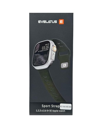  Сменный браслет Evelatus для Apple Watch 42-44-45-49mm тёмно-зелёный