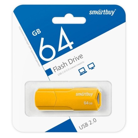  USB флеш накопитель Smartbuy 64GB Clue Yellow (SB64GBCLU-Y)