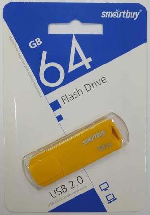  USB флеш накопитель Smartbuy 64GB Clue Yellow (SB64GBCLU-Y)