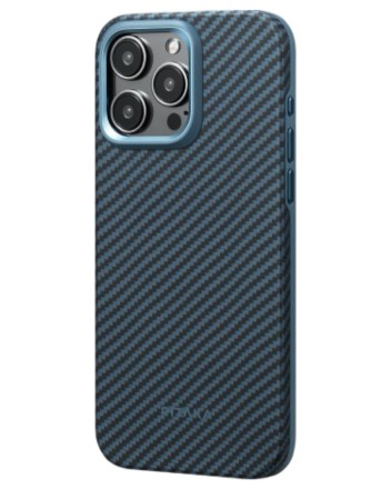  Накладка для i-Phone 15 Pro 6.1&quot; Pitaka MagEZ Case Pro 4 Protective Yet Slim синий, кевлар(арамид)