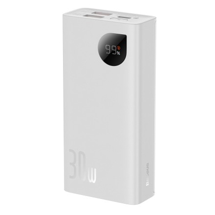  Powerbank Baseus Adaman2 10000mAh 2USB/1USB-C 30W (PPAD040002) белый