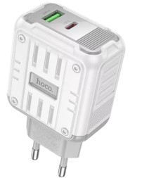 Сетевое зар. устр. Hoco C136A 1USB/1C QC3.0 45W белое