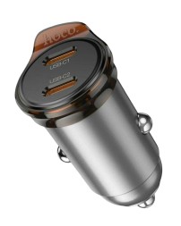 Автомобильное заряд. устр. Hoco NZ16B 2C 45W серый