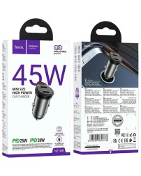 Автомобильное заряд. устр. Hoco NZ16B 2C 45W серый