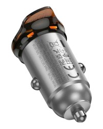 Автомобильное заряд. устр. Hoco NZ16B 2C 45W серый