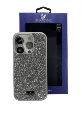 Накладка для i-Phone 14 Pro 6.1&quot; Swarovski серебро