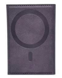 Кожаный чехол-бумажник Leather Wallet с MagSafe для Apple i-Phone сиреневый