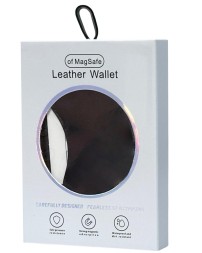 Кожаный чехол-бумажник Leather Wallet с MagSafe для Apple i-Phone сиреневый