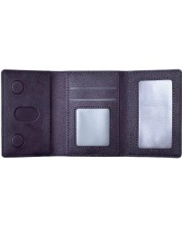 Кожаный чехол-бумажник Leather Wallet с MagSafe для Apple i-Phone сиреневый