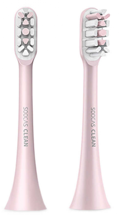  Сменные насадки для зубной щетки Soocare X3/X3U розовый