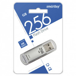 3.0 USB флеш накопитель Smartbuy 256 GB V-Cut Silver (SB256GBVC-S3)