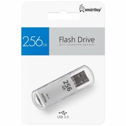 3.0 USB флеш накопитель Smartbuy 256 GB V-Cut Silver (SB256GBVC-S3)