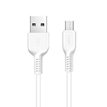  Usb Кабель-зарядка Micro Hoco X20 Flash 2.4A 2м силиконовый белый