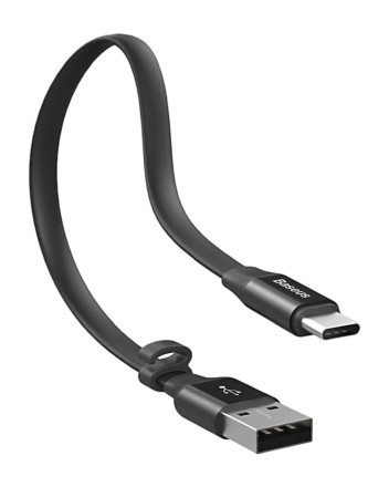  Usb Кабель-зарядка TYPE-C Baseus Nimble 23см (CATMBJ-01) черный
