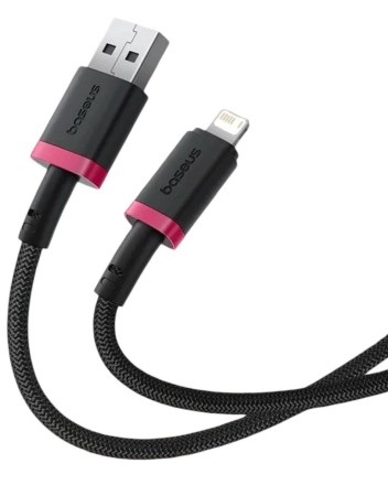  Usb Кабель-зарядка Lightning Baseus Dura Series 2.4A 2м (P10377801U01-03) красно-черный