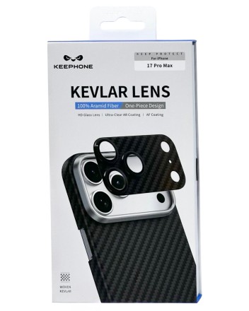  Защитное стекло i-Phone 17 Pro Max на линзы камеры Keephone Kevlar Lens черное