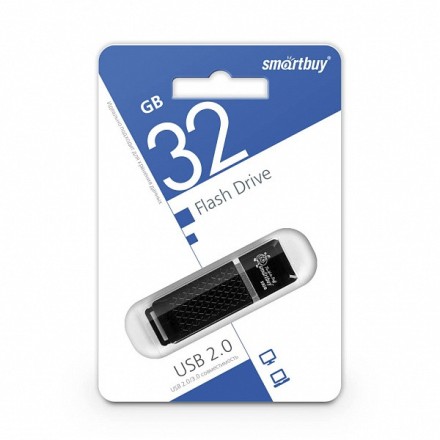  USB флеш накопитель Smartbuy 32GB Quartz Black (SB32GBQZ-K)