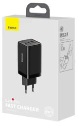 Сетевое зар. устр. Baseus GaN3 Pro Fast Charger 1USB+2C 65W (CCGP050101) черное