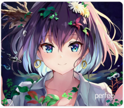 Perfeo Коврик для компьютерной мыши &quot;Anime&quot;, Рис.8 (340*280*4 мм), ткань+резиновое основание