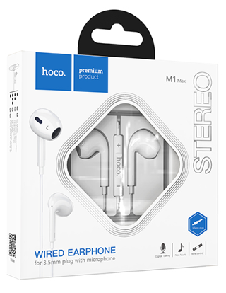  Наушники с микрофоном Hoco M1 Max 1.2м AUX белые
