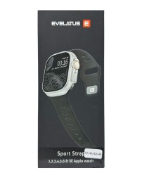 Сменный браслет Evelatus для Apple Watch 42-44-45-49mm чёрный