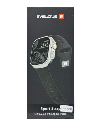  Сменный браслет Evelatus для Apple Watch 42-44-45-49mm чёрный