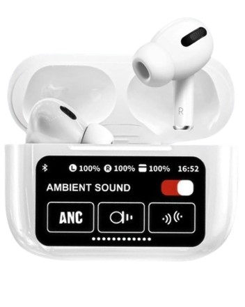  Беспроводные наушники TWS с дисплеем Earphone Y16 BT5.3/4ч/ANC/ENC белые