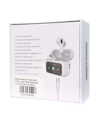 Беспроводные наушники TWS с дисплеем Earphone Y16 BT5.3/4ч/ANC/ENC белые