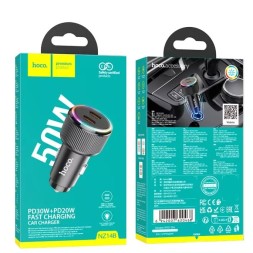 Автомобильное заряд. устр. Hoco NZ14B 2C 50W черный