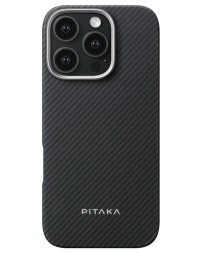 Накладка для i-Phone 16 Pro Max 6.9&quot; Pitaka Ultra Slim case черно-серая