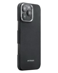 Накладка для i-Phone 16 Pro Max 6.9&quot; Pitaka Ultra Slim case черно-серая