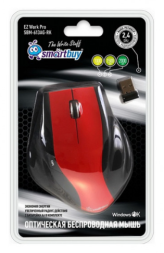 Мышь беспроводная Smartbuy 613AG USB/DPI 1000-1500-2000/6 кнопок/2AA красно-черная (SBM-613AG-RK)