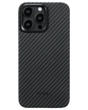  Накладка для i-Phone 15 Pro 6.1&quot; Pitaka MagEZ Case Pro 4 Protective Yet Slim черно-серый, кевлар