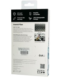 Накладка для i-Phone 15 Pro 6.1&quot; Pitaka MagEZ Case Pro 4 Protective Yet Slim черно-серый, кевлар