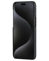Накладка для i-Phone 15 Pro 6.1&quot; Pitaka MagEZ Case Pro 4 Protective Yet Slim черно-серый, кевлар